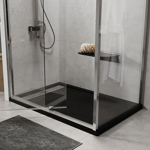 Душевой поддон WasserKRAFT Abens 20T36 черный Душевой поддон WasserKRAFT Abens 20T36 черный