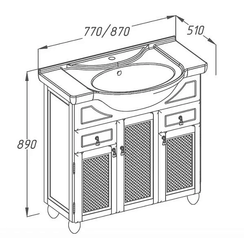 Тумба под раковину Opadiris Тибет 80 с художественным стеклом слоновая кость Z0000008075 Тумба под раковину Opadiris Тибет 80 с художественным стеклом слоновая кость Z0000008075