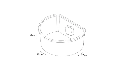 Полка Grampus Element, GR-7325, белая Полка Grampus Element, GR-7325, белая