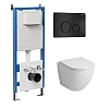 Комплект инсталляции GROSSMAN 900.K31.01.000 с клавишей смыва 700.K31.05.21M.21M и унитазом GROSSMAN GR-4455S арт.97.4455S.05.21M