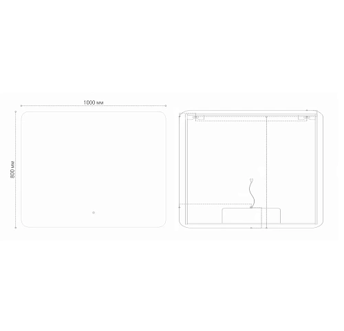 Зеркало GROSSMAN ELEGANS-норма (1000x800x45) LED с сенсорным выключателем и подогревом 1710080 Зеркало GROSSMAN ELEGANS-норма (1000x800x45) LED с сенсорным выключателем и подогревом 1710080
