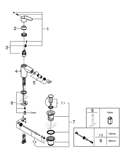 Смеситель для биде GROHE Eurosmart S-Size (32929003) Смеситель для биде GROHE Eurosmart S-Size (32929003)