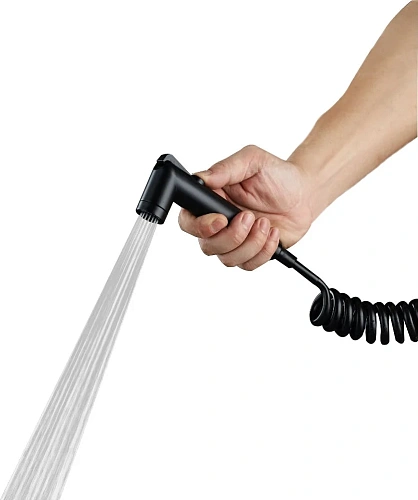 Гигиеническая лейка STWORKI Эстерсунд ES-17b матовый черный 549662 Гигиеническая лейка STWORKI Эстерсунд ES-17b матовый черный 549662