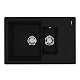 Кухонная мойка Lemark RAMZA 760 врезная из кварцгранита, с крылом, антрацит 9910037 Кухонная мойка Lemark RAMZA 760 врезная из кварцгранита, с крылом, антрацит 9910037