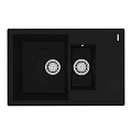 Кухонная мойка Lemark RAMZA 760 врезная из кварцгранита, с крылом, антрацит 9910037 Кухонная мойка Lemark RAMZA 760 врезная из кварцгранита, с крылом, антрацит 9910037
