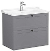 Картинка анонса товара «тумба с раковиной vitra root classic 80 см 68871 матовая серая»