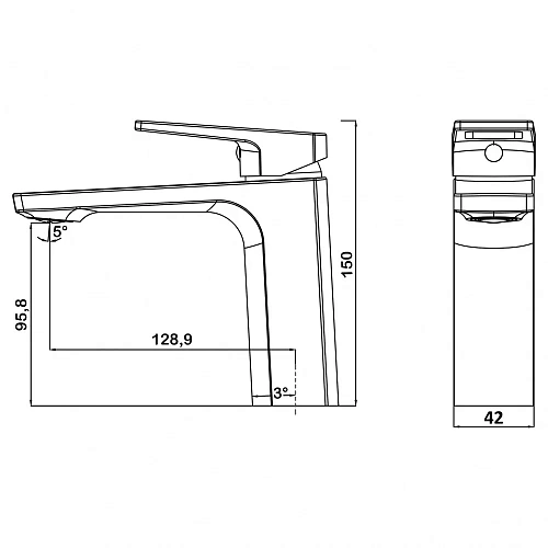 Смеситель для раковины Swedbe Kronos 2010 Смеситель для раковины Swedbe Kronos 2010