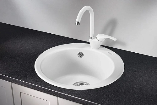 Кухонная мойка Granula 4801, АРКТИК (БЕЛЫЙ), кварц 475 Кухонная мойка Granula 4801, АРКТИК (БЕЛЫЙ), кварц 475