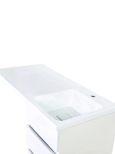 Тумба с раковиной Orange Sistema ST-40TUW+RAR напольная, правая 100 см под стиральную машину, белый Тумба с раковиной Orange Sistema ST-40TUW+RAR напольная, правая 100 см под стиральную машину, белый