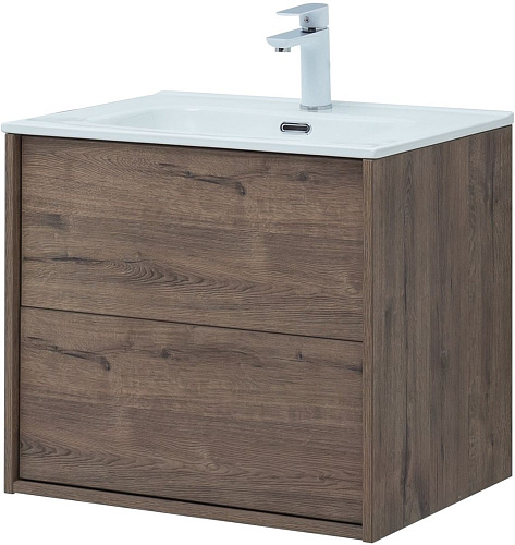 Тумба под раковину Aquanet Lino 60 (Flat) дуб веллингтон 00287541 Тумба под раковину Aquanet Lino 60 (Flat) дуб веллингтон 00287541
