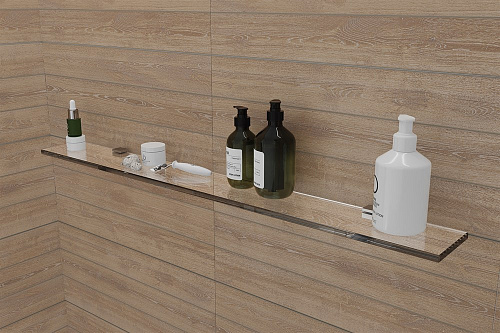 Полка STWORKI Glass Shelf 100 полкодержатели хром 440807 Полка STWORKI Glass Shelf 100 полкодержатели хром 440807