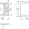 Кухонная мойка Granula 5803, КЛАССИК, СтандАРТ кварц 580х500 Кухонная мойка Granula 5803, КЛАССИК, СтандАРТ кварц 580х500
