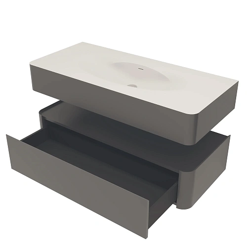 Тумба под раковину Vincea Caprise 1200 VMC-4CA120MG подвесная, серый матовый Тумба под раковину Vincea Caprise 1200 VMC-4CA120MG подвесная, серый матовый