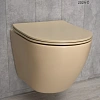 Унитаз подвесной Gid Sr2198 62210Y светло-коричневый матовый 49x36x35.5 с крышкой микролифт Унитаз подвесной Gid Sr2198 62210Y светло-коричневый матовый 49x36x35.5 с крышкой микролифт