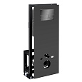 Детальная картинка товара «инсталляция для унитаза wasserkraft glan 66tlt.010.me.bl.pb04 с клавишей смыва черный»