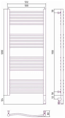 Полотенцесушитель электрический Сунержа Флюид 3.0 1200х500 МЭМ правый 31-5821-1250 Матовый черный Полотенцесушитель электрический Сунержа Флюид 3.0 1200х500 МЭМ правый 31-5821-1250 Матовый черный