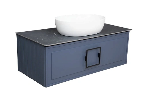 Тумба под раковину LA FENICE Cubo Blu Grigio синяя 100 FNC-01-CUB-BG-100 Тумба под раковину LA FENICE Cubo Blu Grigio синяя 100 FNC-01-CUB-BG-100