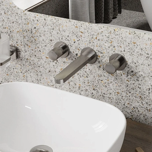 Смеситель для раковины WasserKRAFT Tauber 6445 встраиваемый никель Смеситель для раковины WasserKRAFT Tauber 6445 встраиваемый никель