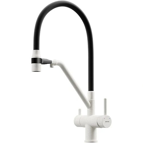 Смеситель для кухни Sancos Dora SC4003GR под фильтр, белый гранит Смеситель для кухни Sancos Dora SC4003GR под фильтр, белый гранит
