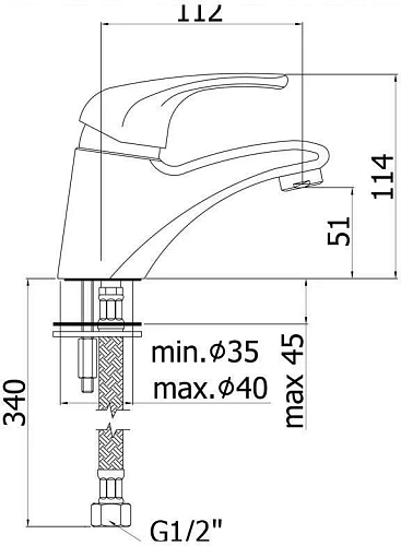 Смеситель для раковины Paffoni Nettuno Due ND071CR Смеситель для раковины Paffoni Nettuno Due ND071CR
