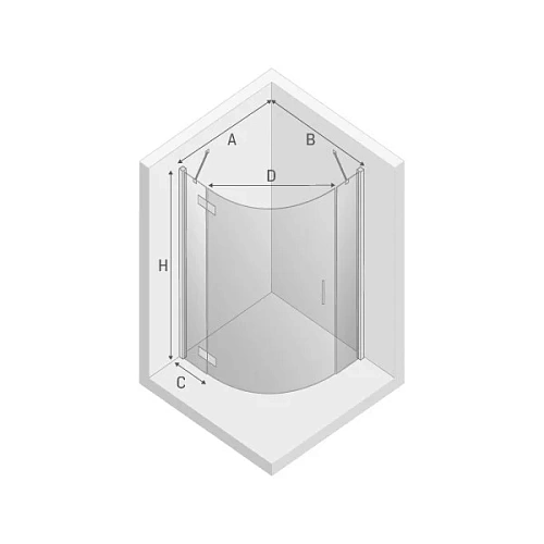 Душевой уголок NEW TRENDY NEW MERANA L 80x80x195 K-0324 (хром) Душевой уголок NEW TRENDY NEW MERANA L 80x80x195 K-0324 (хром)