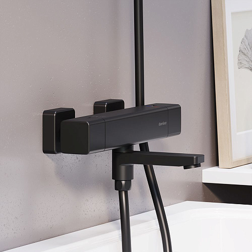 Смеситель для ванны Damixa Gala 533000300 термостатический черный Смеситель для ванны Damixa Gala 533000300 термостатический черный