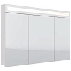 Зеркальный шкаф DREJA UNI, 120 см, 3 дверцы, 6 стеклянных полок, с LED-подсветкой и выключателем, бе 99.9013 Зеркальный шкаф DREJA UNI, 120 см, 3 дверцы, 6 стеклянных полок, с LED-подсветкой и выключателем, бе 99.9013