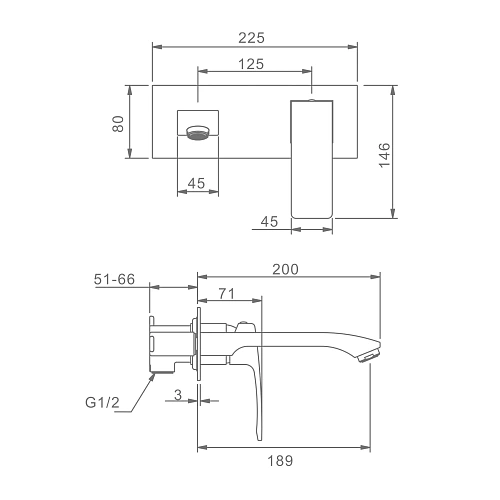 Смеситель для раковины Raglo R01.11.09 встраиваемый, графит Смеситель для раковины Raglo R01.11.09 встраиваемый, графит