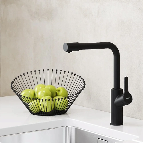 Смеситель для кухни Damixa Merkur 710771300 с каналом для фильтрованной воды, чёрный матовый Смеситель для кухни Damixa Merkur 710771300 с каналом для фильтрованной воды, чёрный матовый