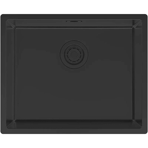 Кухонная мойка Paulmark LASSAN 54 UN LA54-MBN, матовый черный NANO-PVD, 540х440мм Кухонная мойка Paulmark LASSAN 54 UN LA54-MBN, матовый черный NANO-PVD, 540х440мм