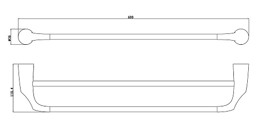 Полотенцедержатель Rush Devon DE75532 60 см двойной Полотенцедержатель Rush Devon DE75532 60 см двойной