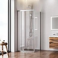 Душевой уголок AM.PM Gem W90G-404-9090-MT распашная 90x90 профиль хром матовый, стекло прозрачное Душевой уголок AM.PM Gem W90G-404-9090-MT распашная 90x90 профиль хром матовый, стекло прозрачное