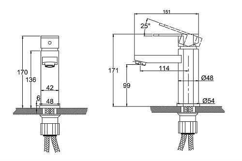 Смеситель для раковины Kaiser Sonat 34011-1Bronze Смеситель для раковины Kaiser Sonat 34011-1Bronze