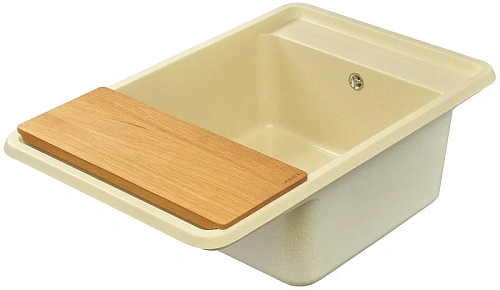 Кухонная мойка Aquaton Беллис 78 1A725032BS290 из литого мрамора, шампань Кухонная мойка Aquaton Беллис 78 1A725032BS290 из литого мрамора, шампань