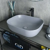 Раковина Gid Gm1302 53336 накладная серая матовая 50x40x14 Раковина Gid Gm1302 53336 накладная серая матовая 50x40x14
