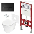 Комплект инсталляции TECE TECEspring Base K401204WCK с клавишей смыва, черн. матовый и унитазом модель K Комплект инсталляции TECE TECEspring Base K401204WCK с клавишей смыва, черн. матовый и унитазом модель K