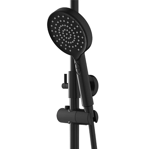 Душевая система BERGES MORANS 075002 с изливом и термостатом, черный матовый Душевая система BERGES MORANS 075002 с изливом и термостатом, черный матовый
