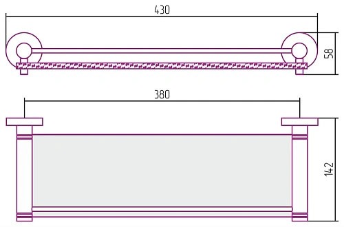 Полотенцедержатель Сунержа Каньон стеклянная с ограничителем / L 400 03-3004-0400 Золото Полотенцедержатель Сунержа Каньон стеклянная с ограничителем / L 400 03-3004-0400 Золото