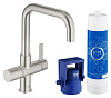 Смеситель для кухни Grohe Blue Pure с функцией фильтрации, суперсталь (31299DC1)