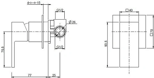 Смеситель для душа CEZARES UNIKA UNIKA-DIM-03/24 Золото встраиваемый Смеситель для душа CEZARES UNIKA UNIKA-DIM-03/24 Золото встраиваемый