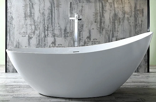 Ванна отдельностоящая ABBER AB9233 184x79 универсальная, белая акриловая Ванна отдельностоящая ABBER AB9233 184x79 универсальная, белая акриловая