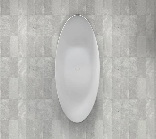 Ванна отдельностоящая ABBER AS9633 180x80 универсальная, белая матовая, искусственный камень Ванна отдельностоящая ABBER AS9633 180x80 универсальная, белая матовая, искусственный камень