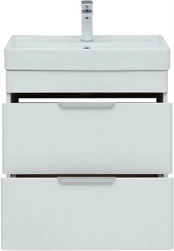 Тумба под раковину Aquanet Ирис new 60 белый глянец (2 ящика) 00310152 Тумба под раковину Aquanet Ирис new 60 белый глянец (2 ящика) 00310152