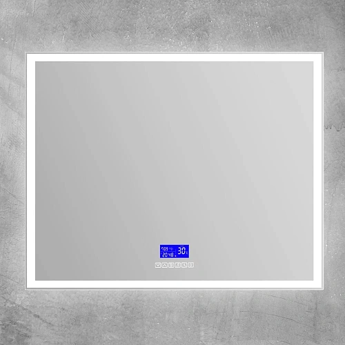 Зеркало BelBagno SPC-GRT-1000-800-LED-TCH-RAD 12W 220-240V 1000x30x800 с подсветкой сенсорным выключателем bluetooth цифровым термометром радио Зеркало BelBagno SPC-GRT-1000-800-LED-TCH-RAD 12W 220-240V 1000x30x800 с подсветкой сенсорным выключателем bluetooth цифровым термометром радио