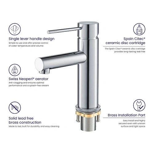 Смеситель для раковины Timo Saona 2361/00F хром Смеситель для раковины Timo Saona 2361/00F хром