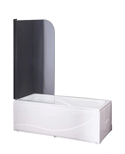 Шторка на ванну Taliente 80x140см, распашная, прозрачное стекло 6мм, черный профиль TA-0814CB Шторка на ванну Taliente 80x140см, распашная, прозрачное стекло 6мм, черный профиль TA-0814CB