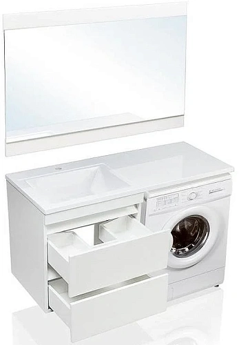 Тумба под раковину Style Line Даллас 110 люкс PLUS эмаль белый СС-00002350 Тумба под раковину Style Line Даллас 110 люкс PLUS эмаль белый СС-00002350