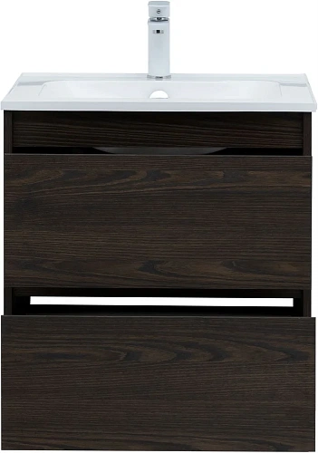 Тумба под раковину Aquanet Nova Lite 60 дуб черный (2 ящика) 00287894 Тумба под раковину Aquanet Nova Lite 60 дуб черный (2 ящика) 00287894