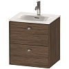 Картинка анонса товара «тумба под раковину duravit brioso br430901021 подвесная 52 см орех темный»