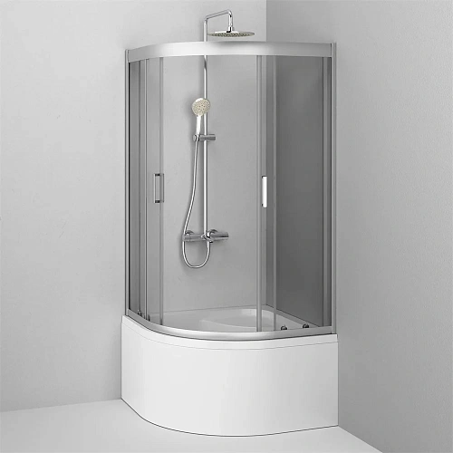 Душевой уголок AM.PM Gem W90G-401A090WT 90х90,стекло прозрачное,профиль мат. серебро,без поддона Душевой уголок AM.PM Gem W90G-401A090WT 90х90,стекло прозрачное,профиль мат. серебро,без поддона